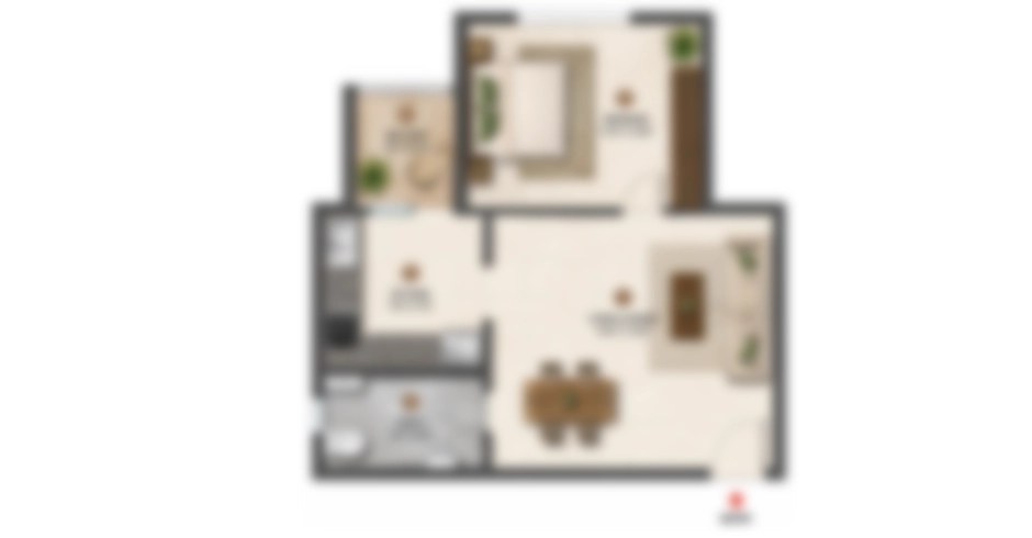 Haware Mumbai Ghar 2 BHK Floor Plan